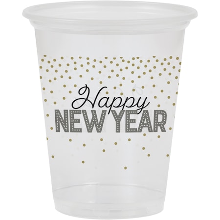 Creative Converting 16 oz Happy New Year Plastic Cups PK96, 96PK 353018
